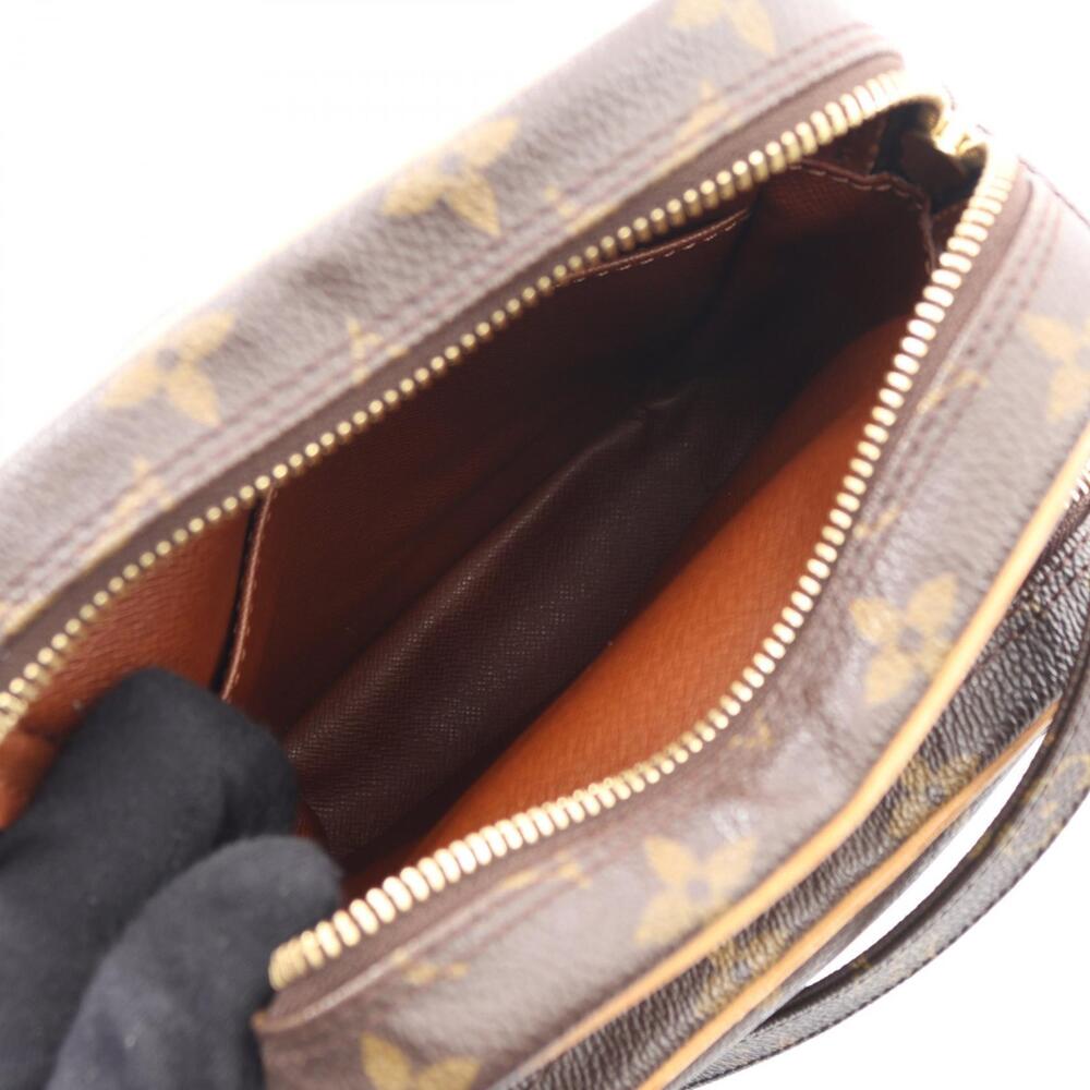 Louis Vuitton Canvas Amazon Shoulder Brown Leather Bag Monogram